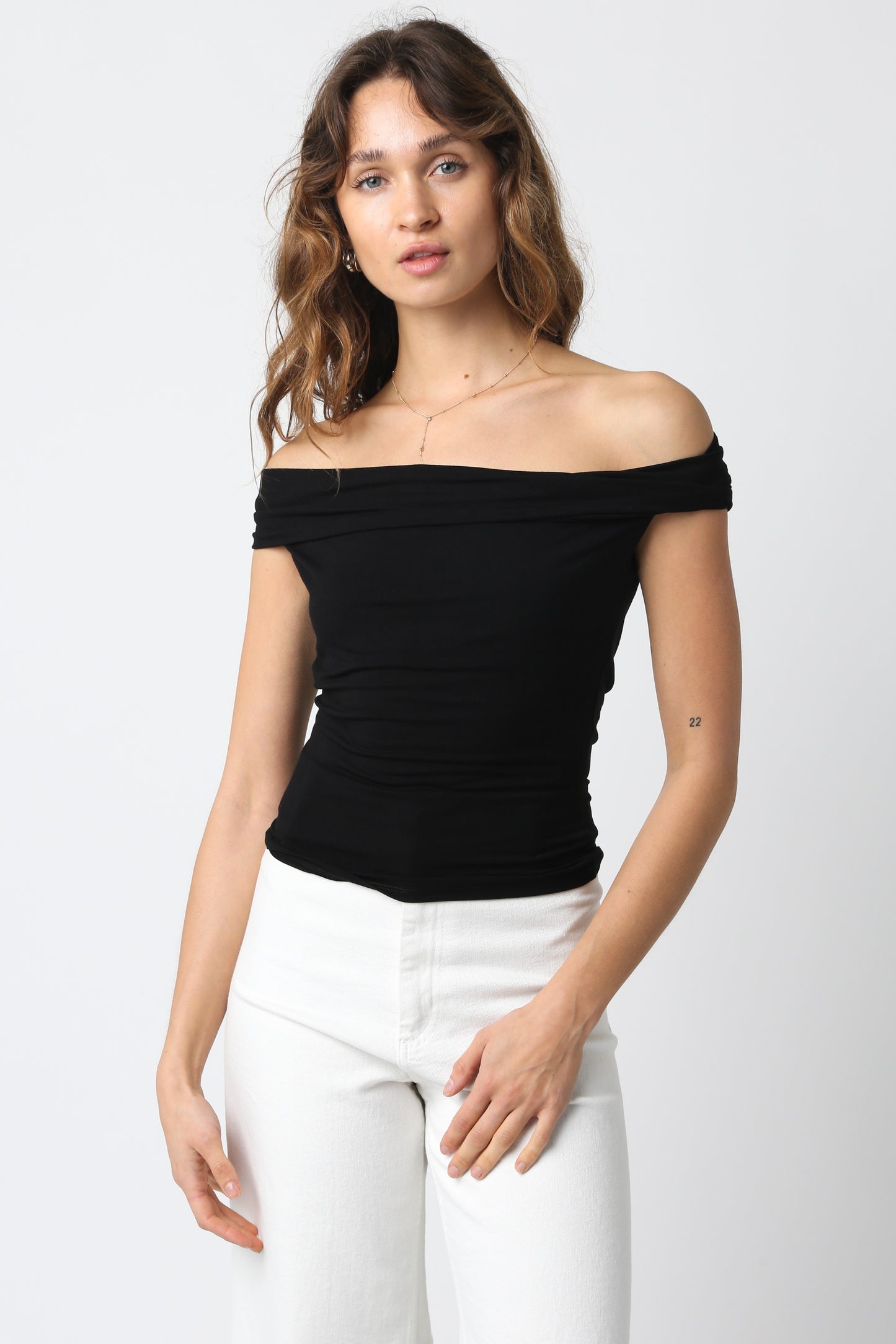 Oh So Soft Fitted Off the shoulder knit Top