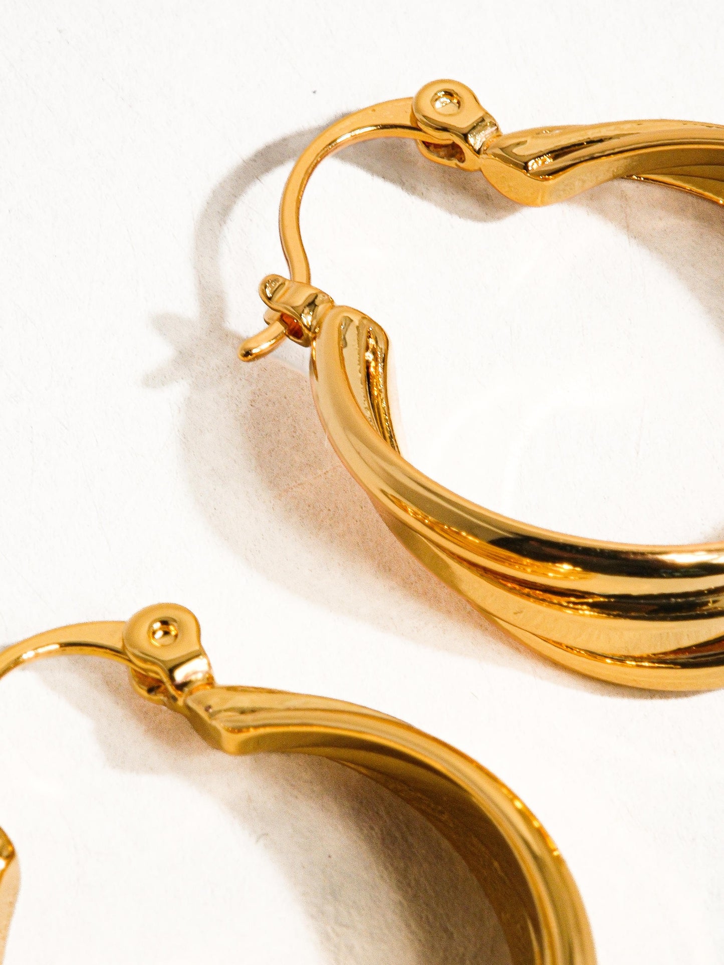 Gold Twisted Hoop 18K plated Earring